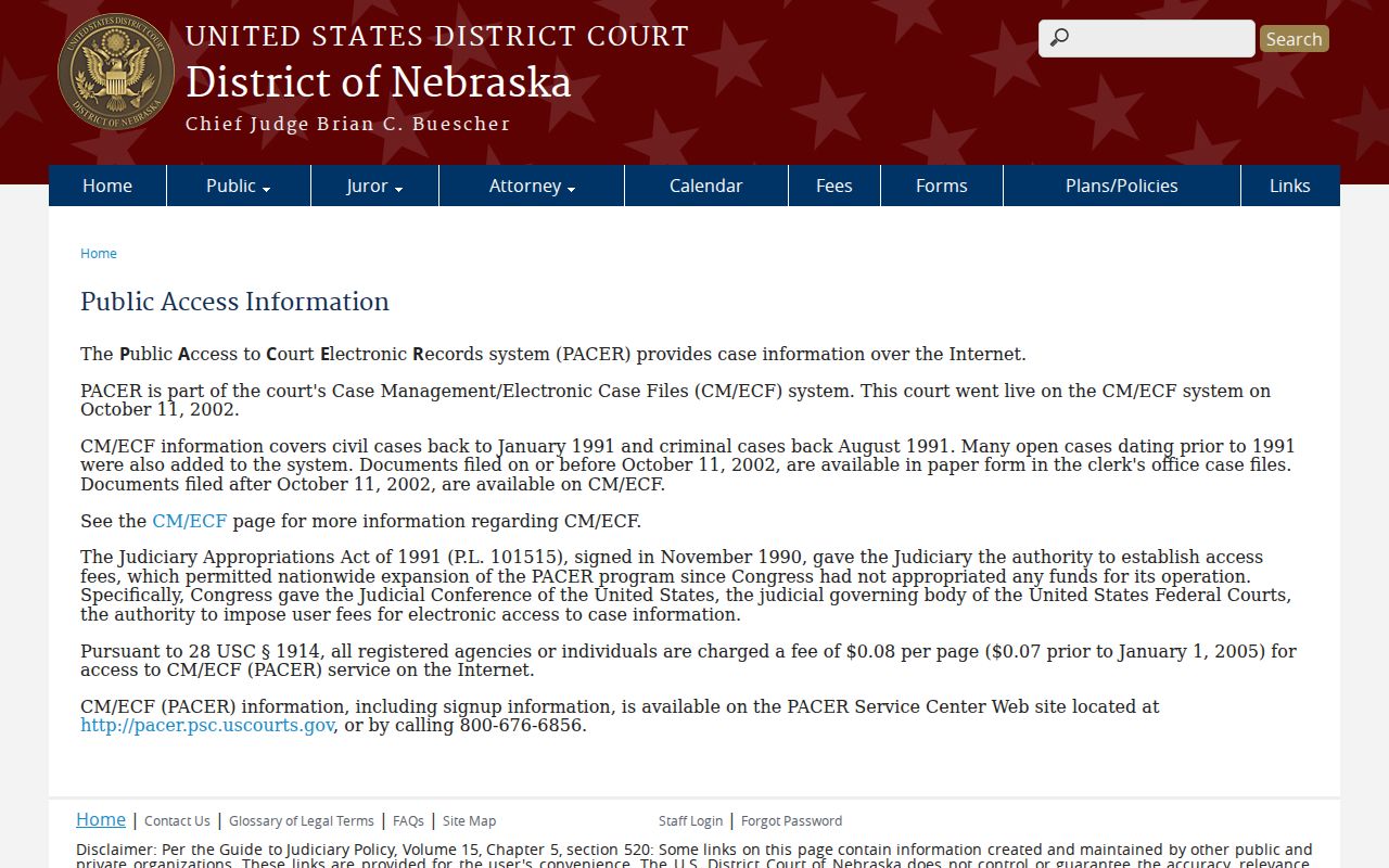 Loup County court docket federal public access information